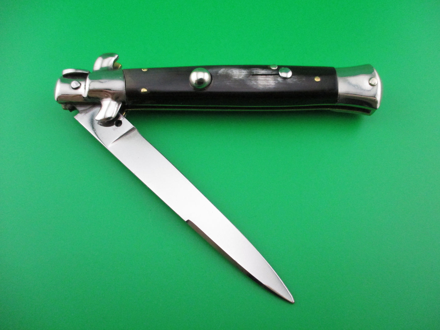 INOX 23cm Italian 1970s Vintage swivel bolster stiletto automatic knife