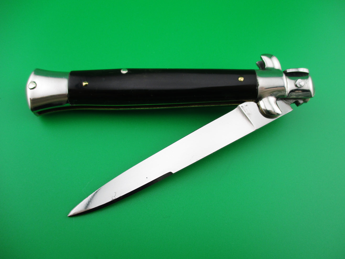 INOX 23cm Italian 1970s Vintage swivel bolster stiletto automatic knife