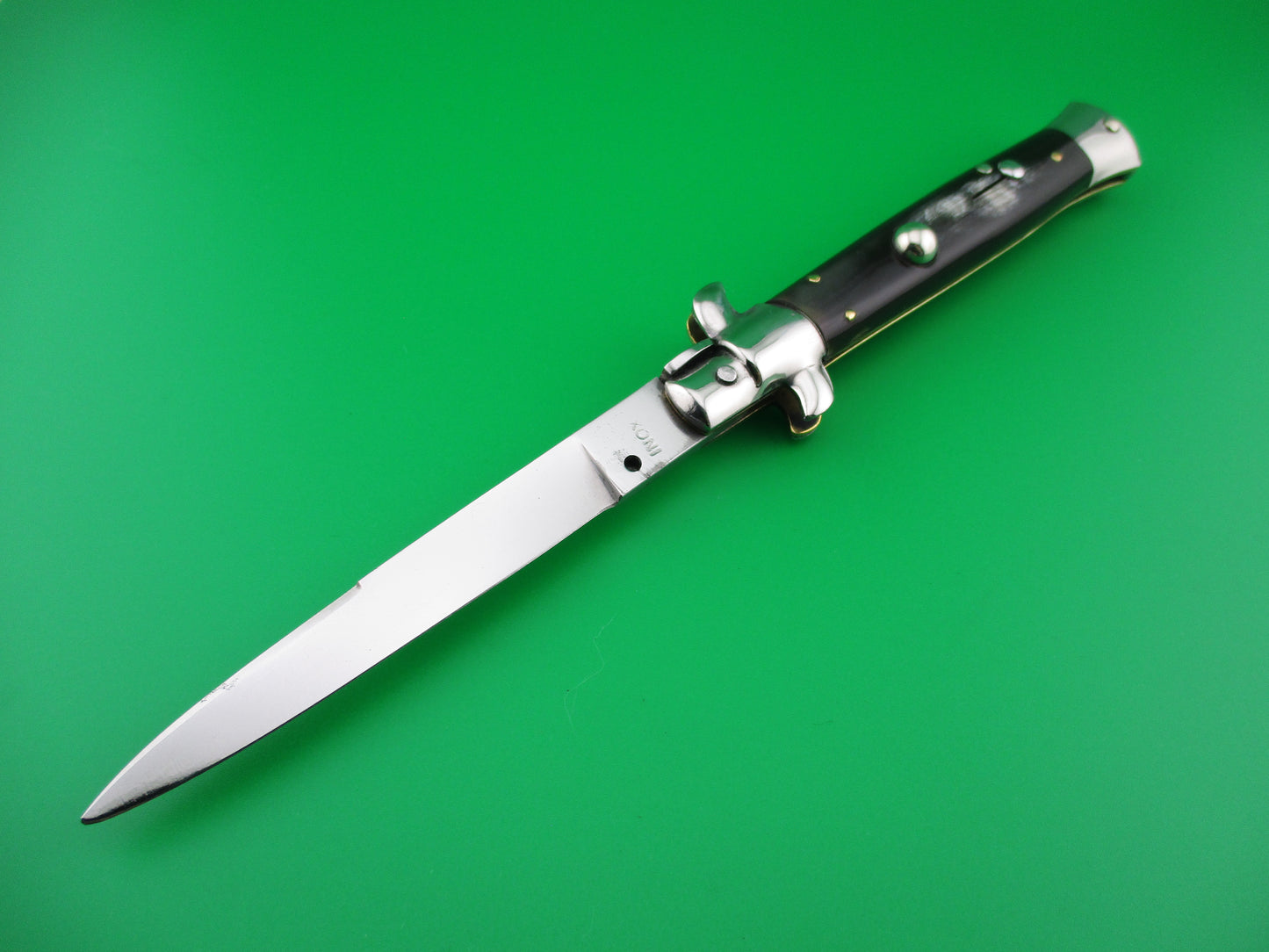 INOX 23cm Italian 1970s Vintage swivel bolster stiletto automatic knife