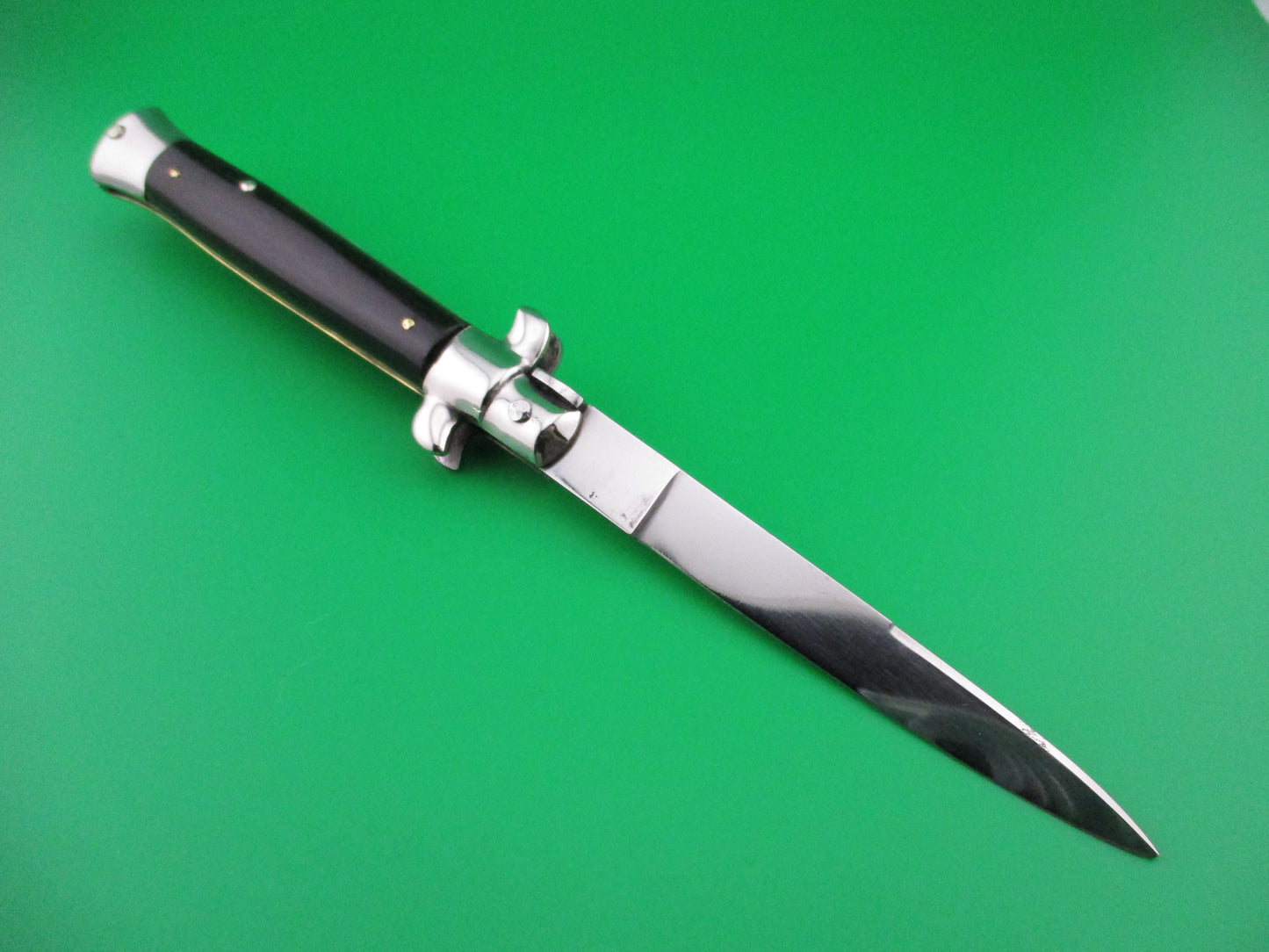INOX 23cm Italian 1970s Vintage swivel bolster stiletto automatic knife
