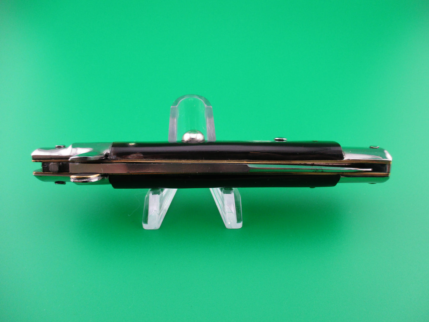 INOX 23cm Italian 1970s Vintage swivel bolster stiletto automatic knife