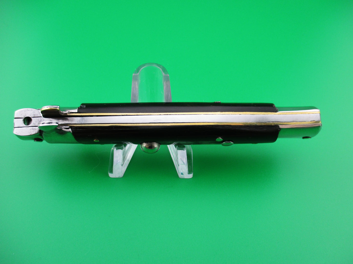 INOX 23cm Italian 1970s Vintage swivel bolster stiletto automatic knife
