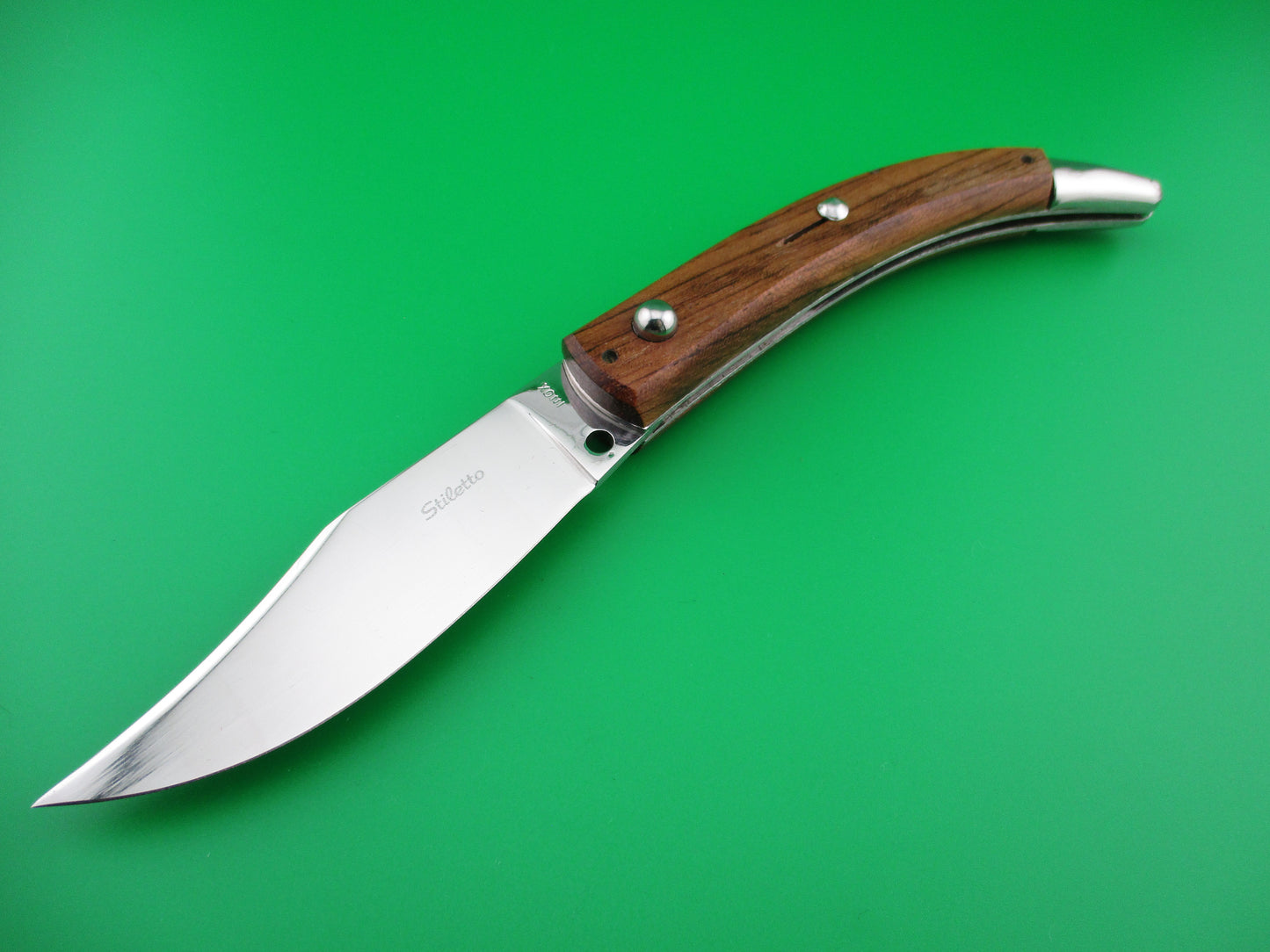 z INOX Stiletto Vintage 22cm Catalana Italian switchblade wood handles