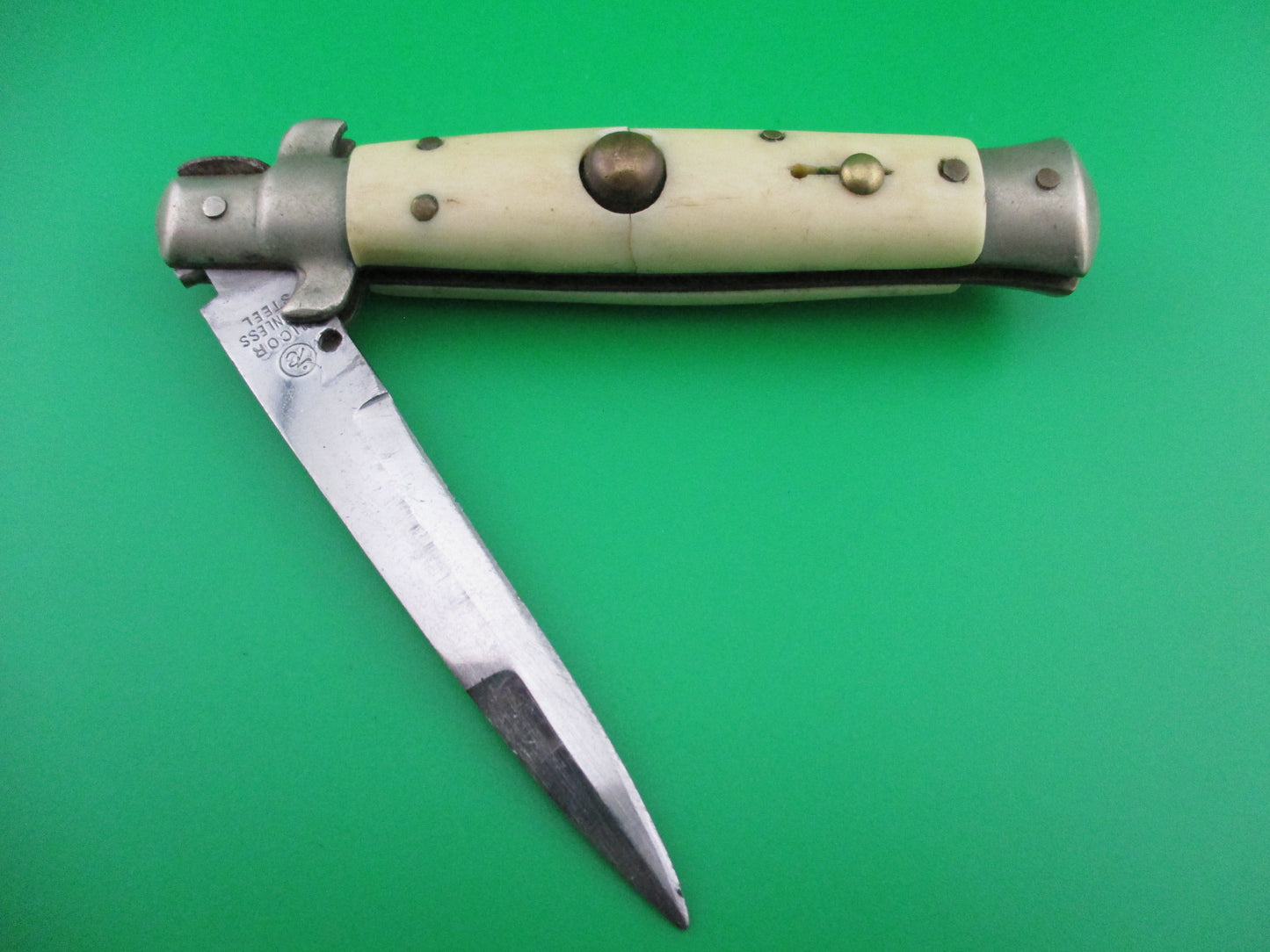 z MICOR STAINLESS STEEL 18cm Japanese Vintage Picklock White switchblade knife