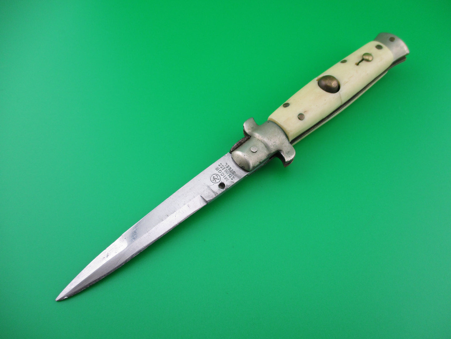 z MICOR STAINLESS STEEL 18cm Japanese Vintage Picklock White switchblade knife