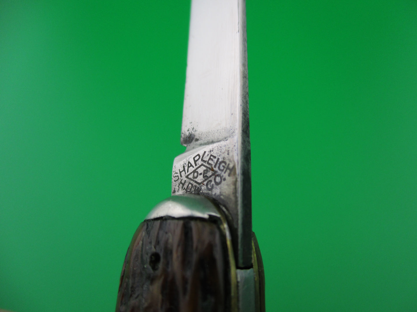 z Shapleigh Hardware medium double jigged bone tip bolster switchblade