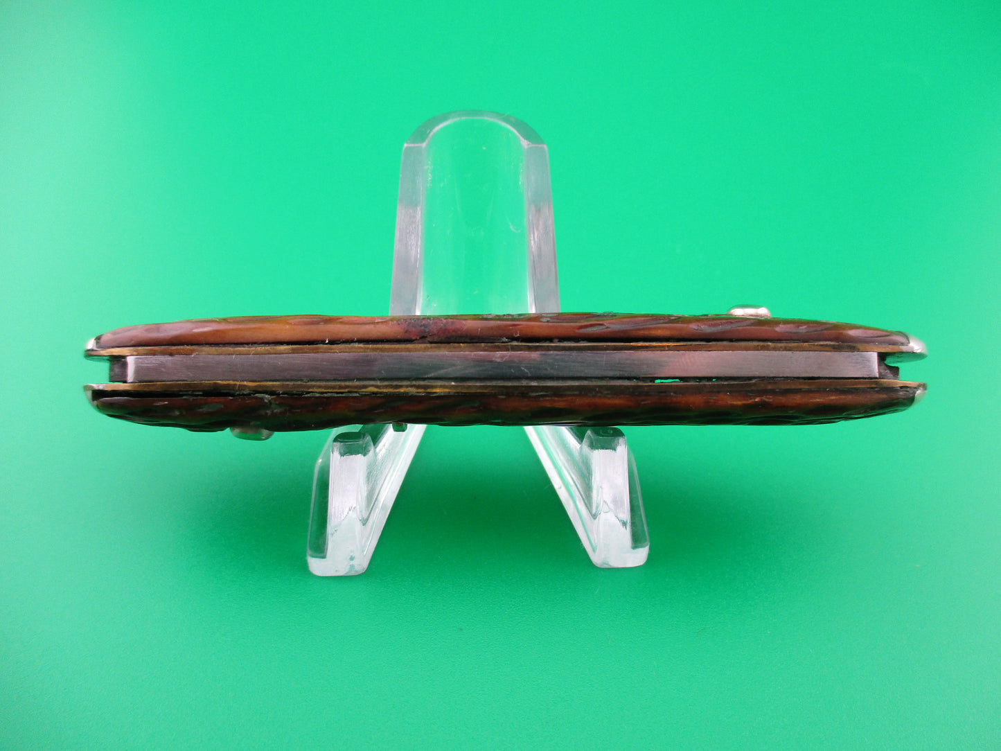 z Shapleigh Hardware medium double jigged bone tip bolster switchblade