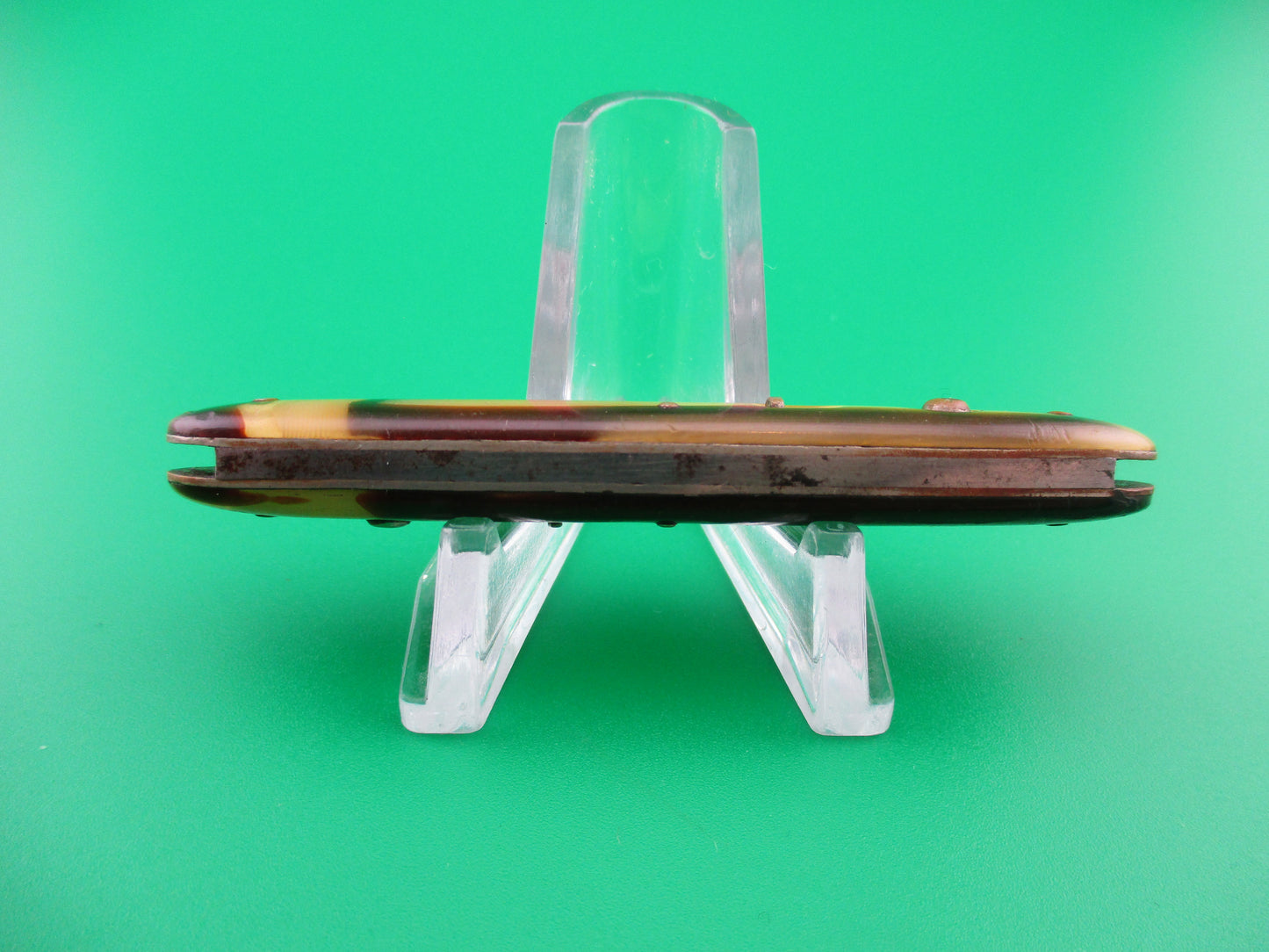 z Schrade Cut Co small double Butter & Molasses cell switchblade knife