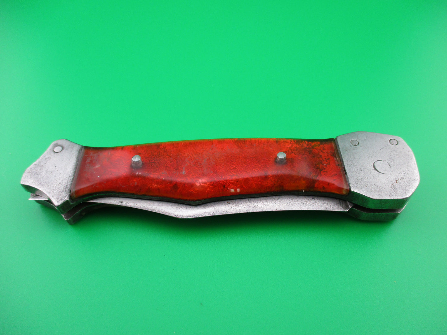 z RPK 23cm Vintage Russian Prison Knife Red Sparkle switchblade