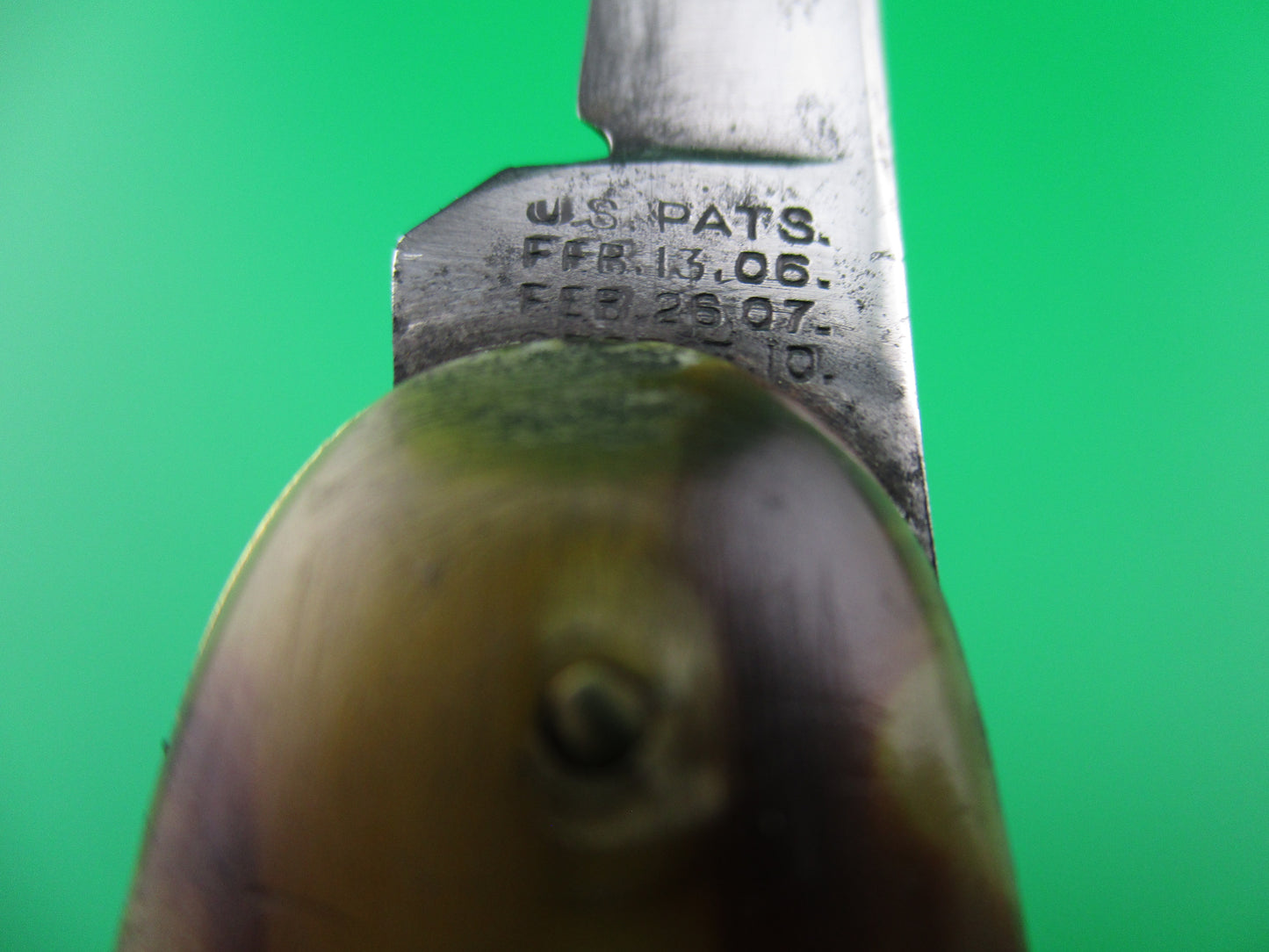 z Schrade Cut Co Large double Brown lined cream clip/pen blades