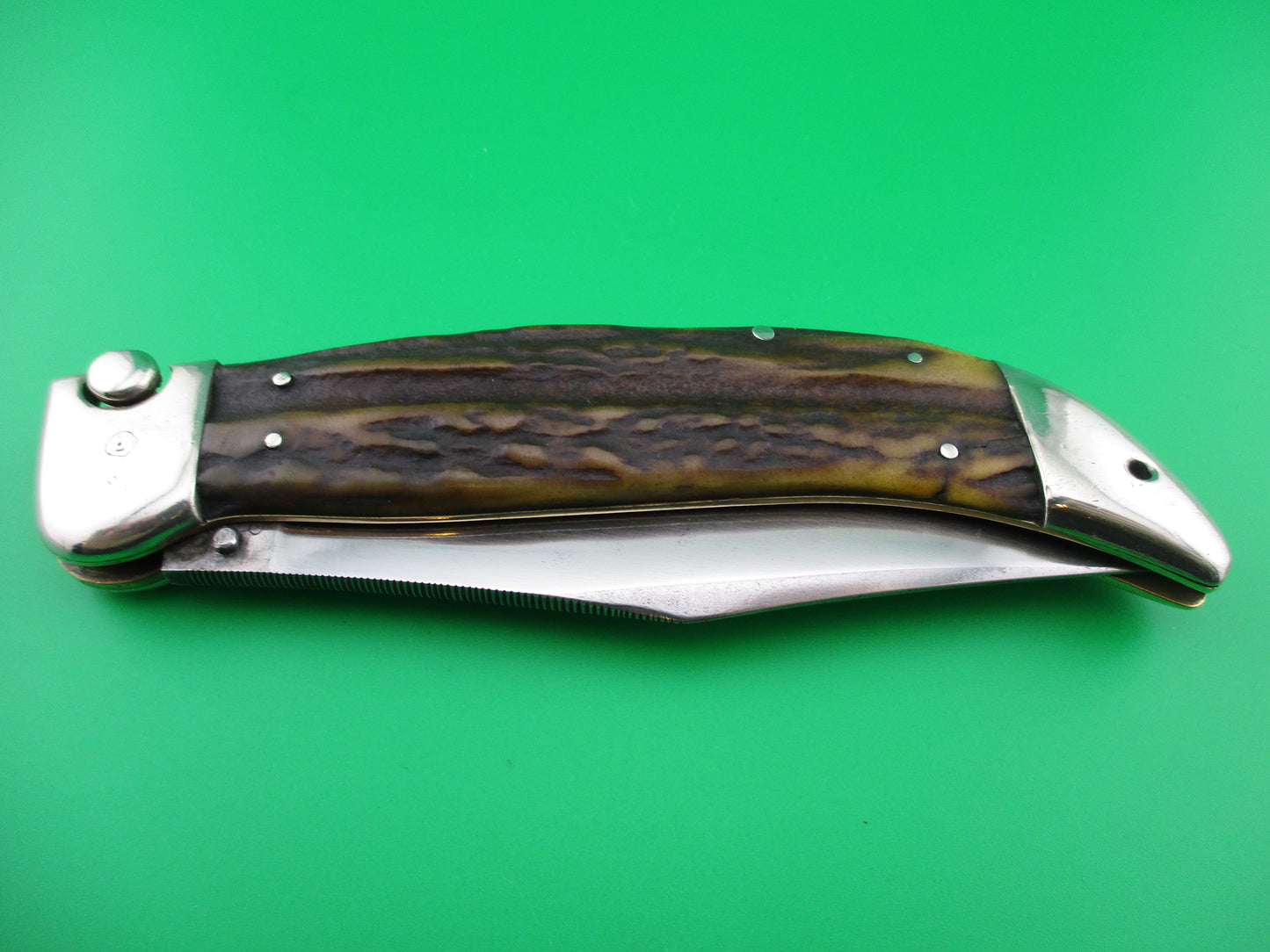 z KaBar Grizzly Stag Vintage Automatic knife