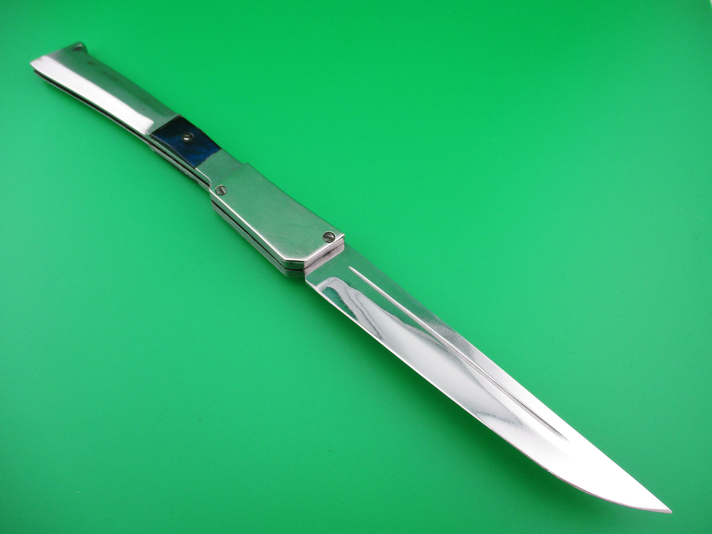RPK 27cm Russian Prison Knife Blue sparkle mostly metal switchblade