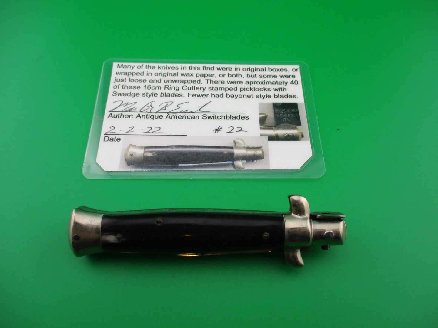 z Ring Cutlery BSvoboda Italy 16cm 1950s Picklock New Old Stock w/ paper