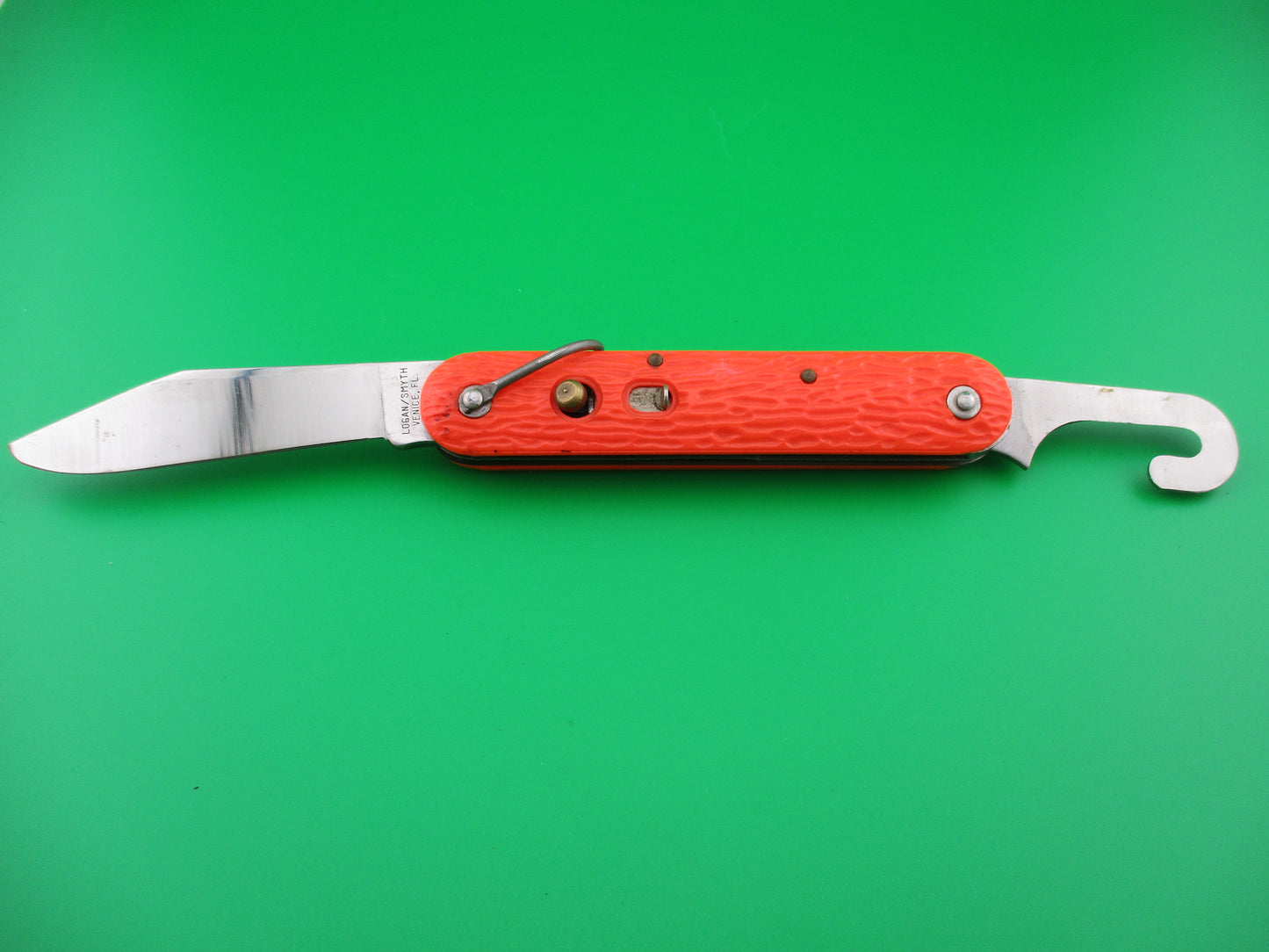 z Logan Smyth Venice FL Orange Paratrooper knife New Old Stock