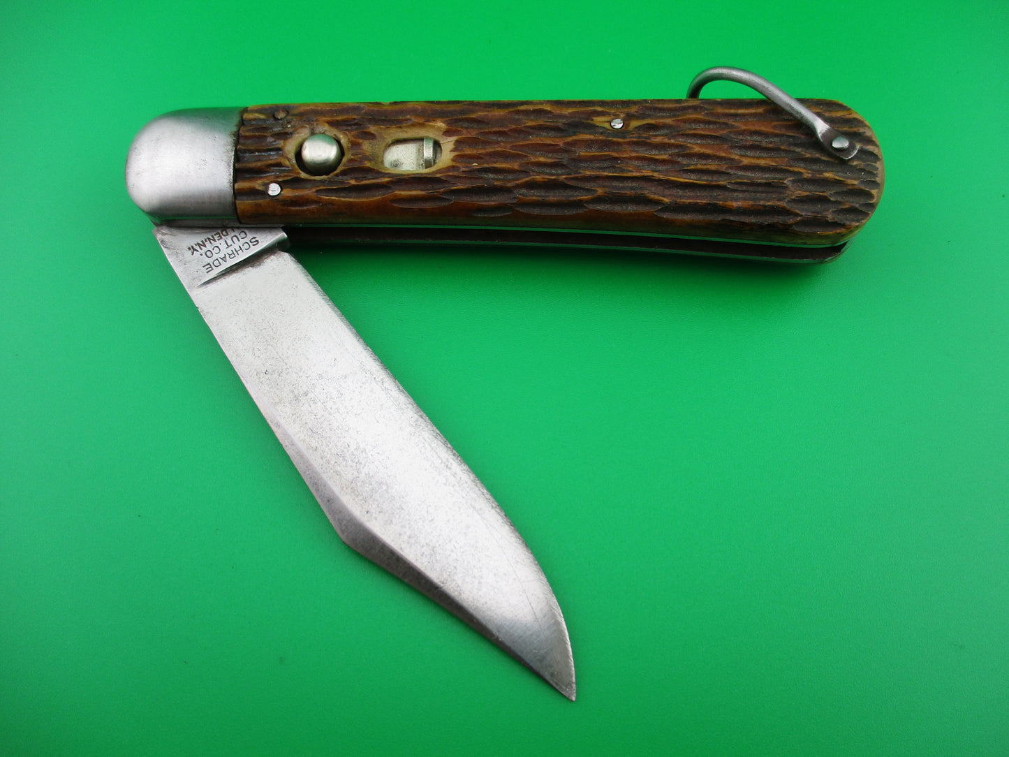 z SCHRADE CUT CO M2 Bone WWII Paratrooper Military issue switchblade knife
