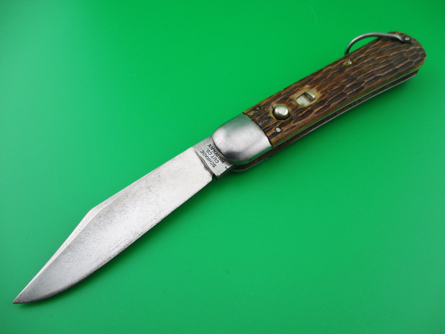z SCHRADE CUT CO M2 Bone WWII Paratrooper Military issue switchblade knife