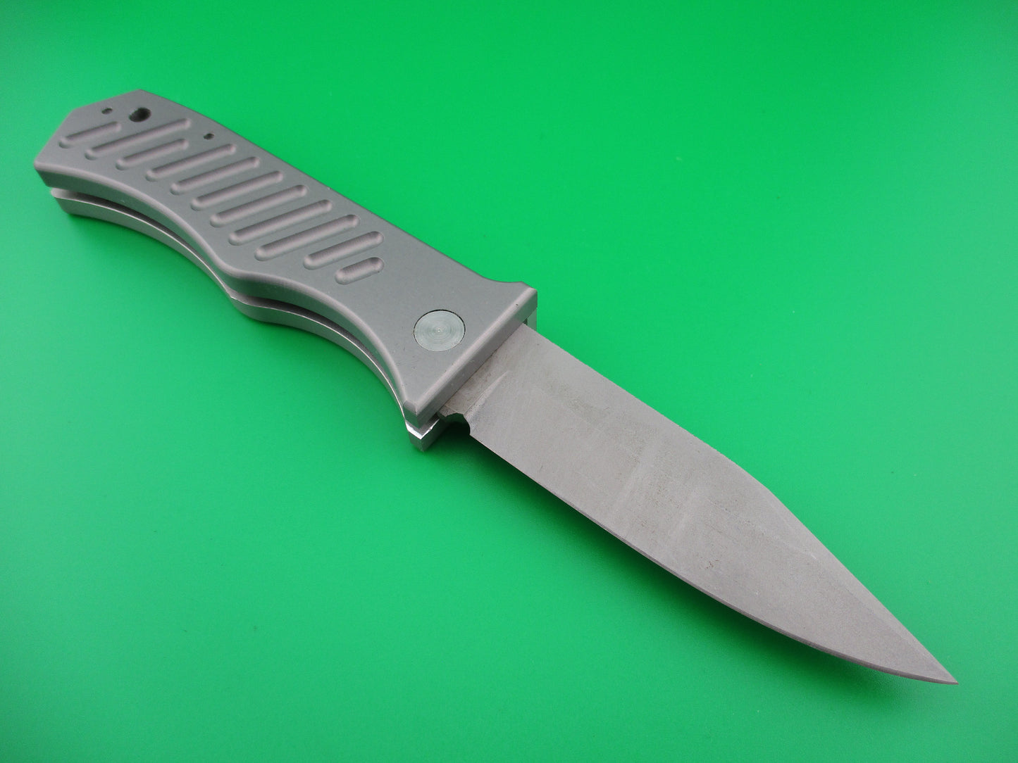 z American Tactical Supply Silver Aluminum Coil spring automatic knife