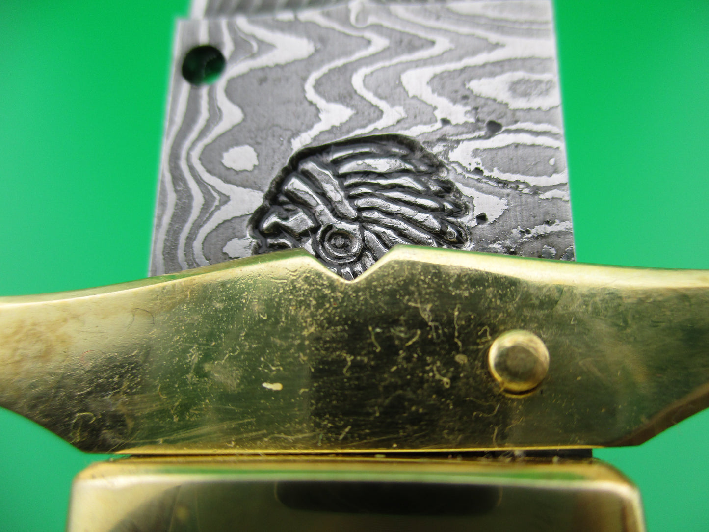 z Hand Forged Chief 13 inch Oval Button Damascus Batwing Swing Guard knife