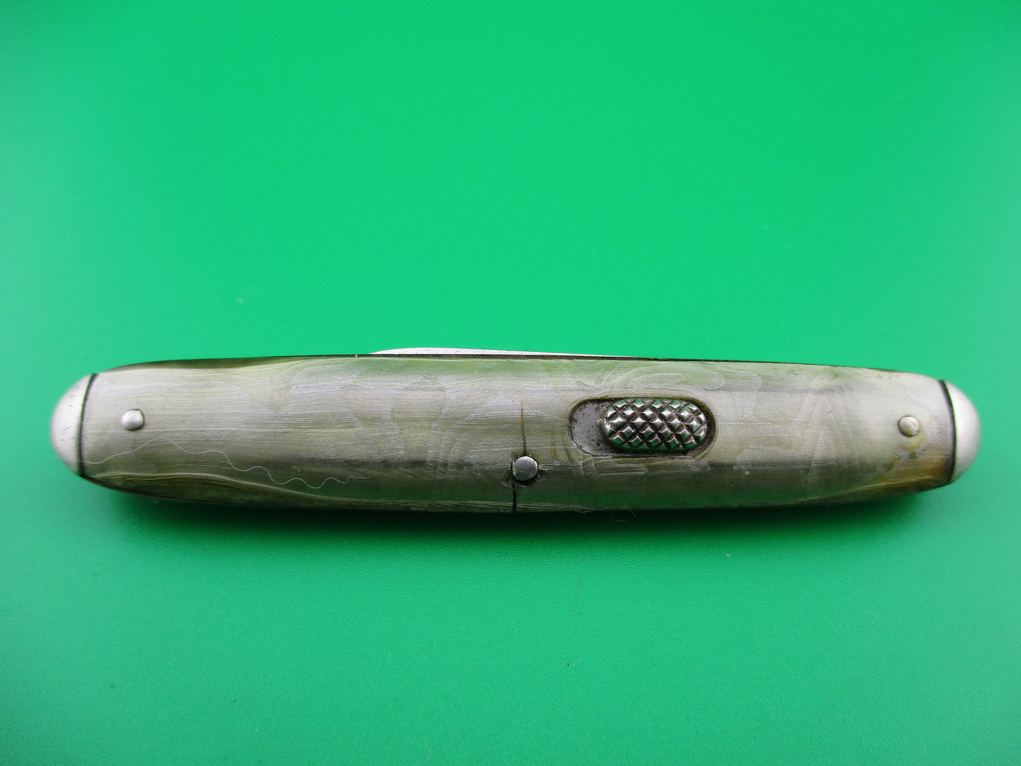 Flylock Double Smoked Pearl Tip bolstered Switchblade Book knife