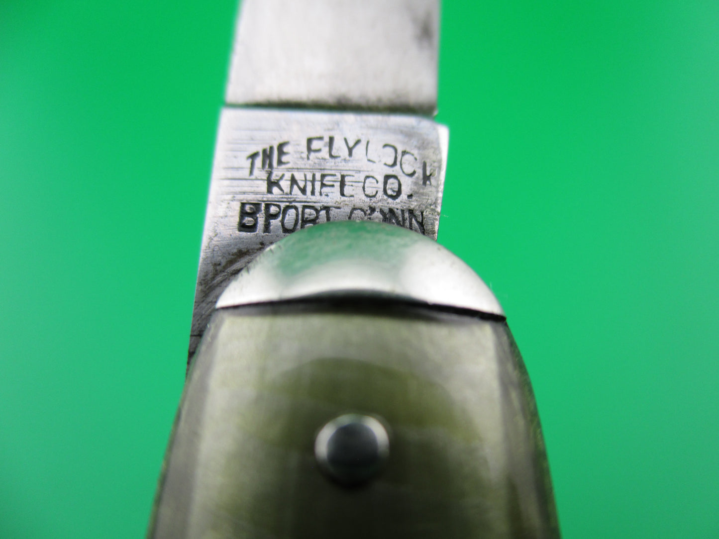 Flylock Double Smoked Pearl Tip bolstered Switchblade Book knife