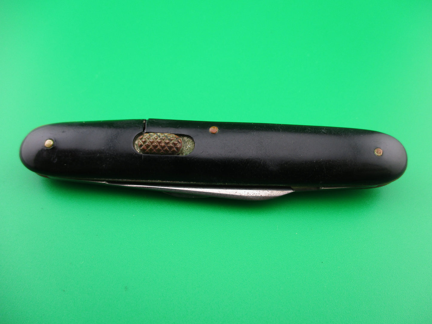 z Challenge Double Black Celluloid switchblade knife FLY LOCK arched