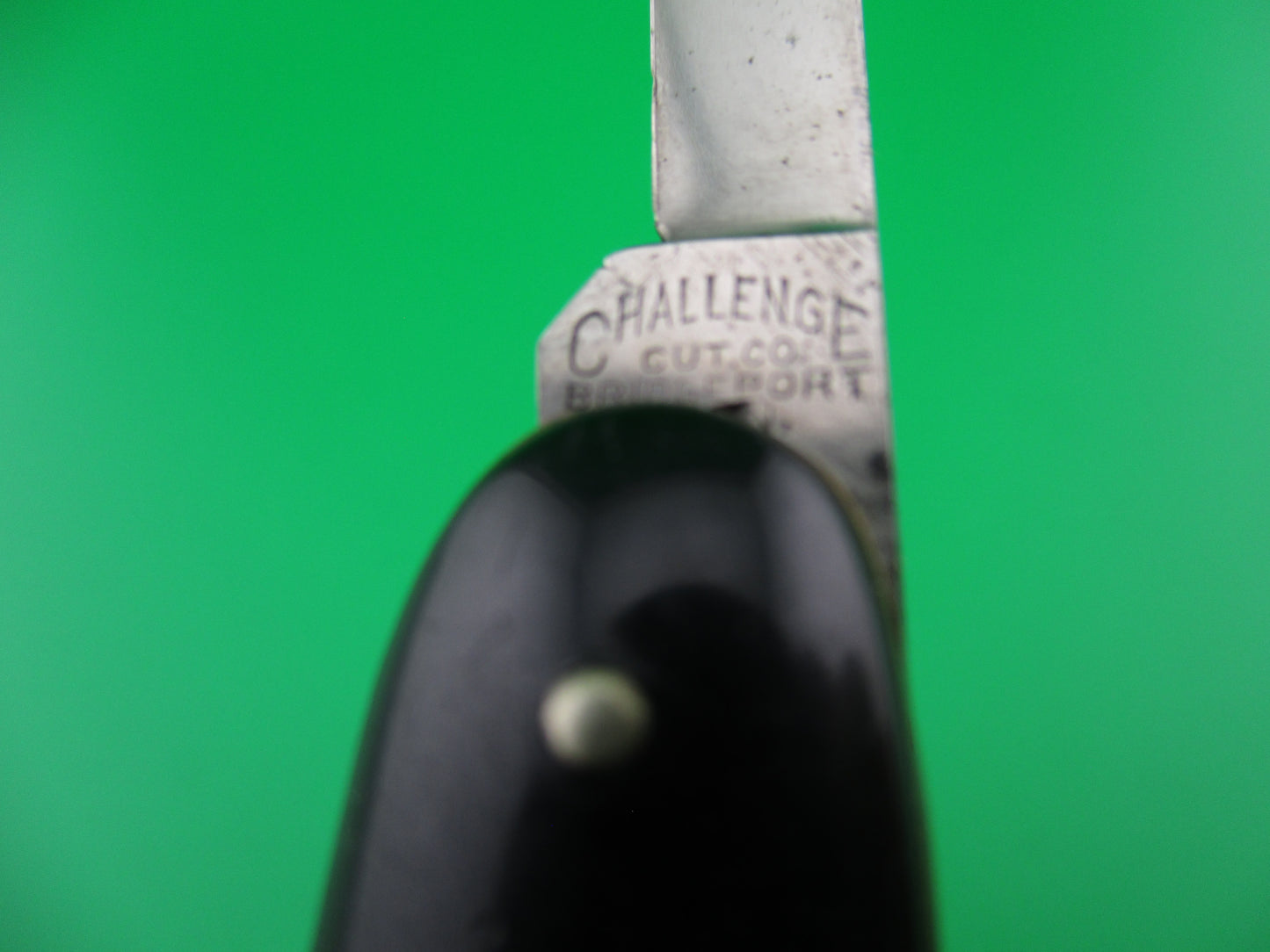 z Challenge Double Black Celluloid switchblade knife FLY LOCK arched