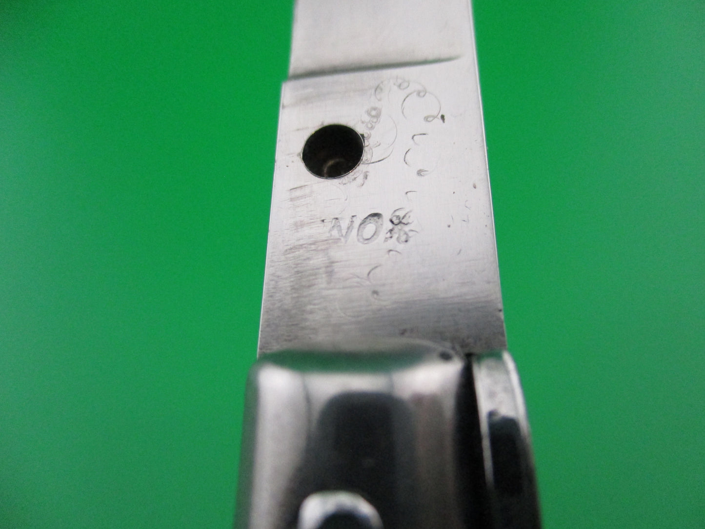 z INOX 28cm Vintage Italian Swivel bolster Abalone Stiletto switchblade knife
