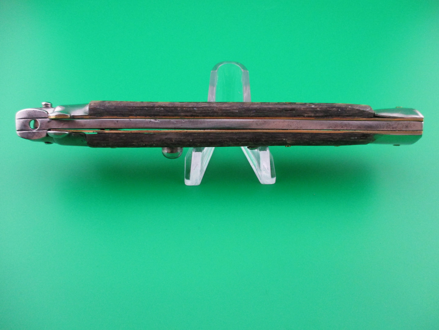 z INOX 28cm Vintage Italian Swivel bolster Abalone Stiletto switchblade knife