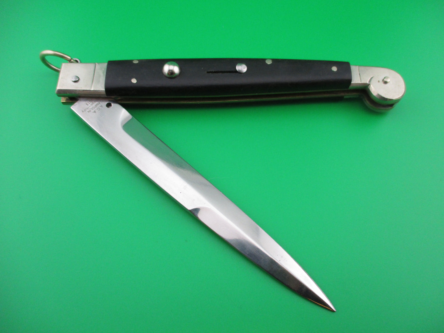 z AGA CAMPOLIN 30cm Sicilian Ring Pull Ebony automatic knife 2013