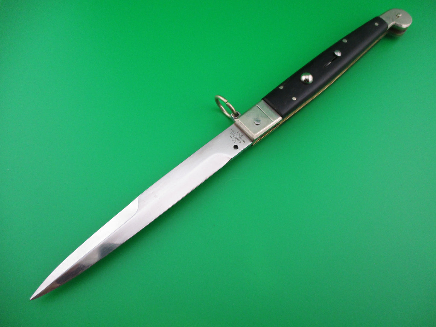 z AGA CAMPOLIN 30cm Sicilian Ring Pull Ebony automatic knife 2013