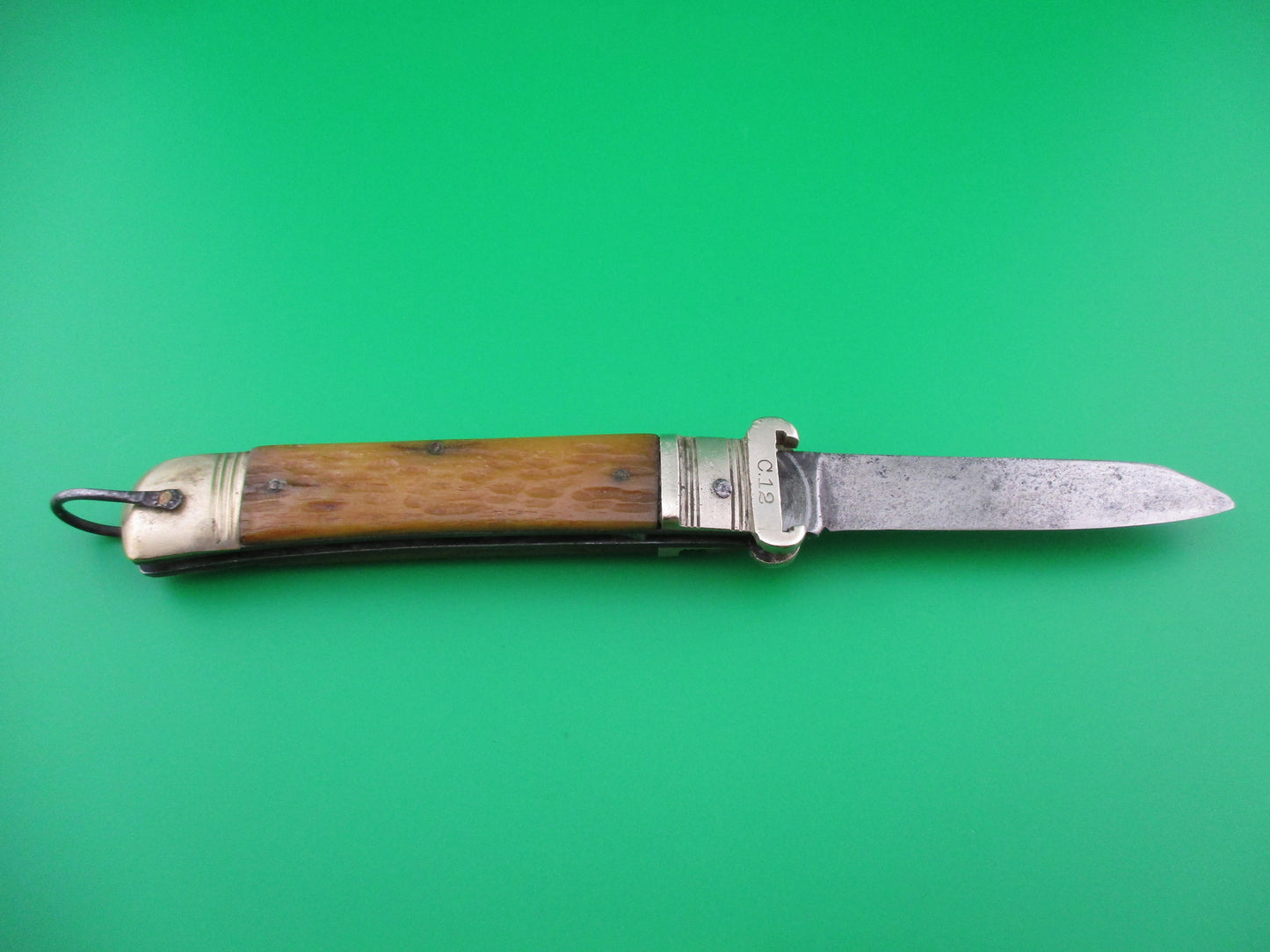 z BAZAR Vintage German Shell Puller Bone Lever switchblade knife