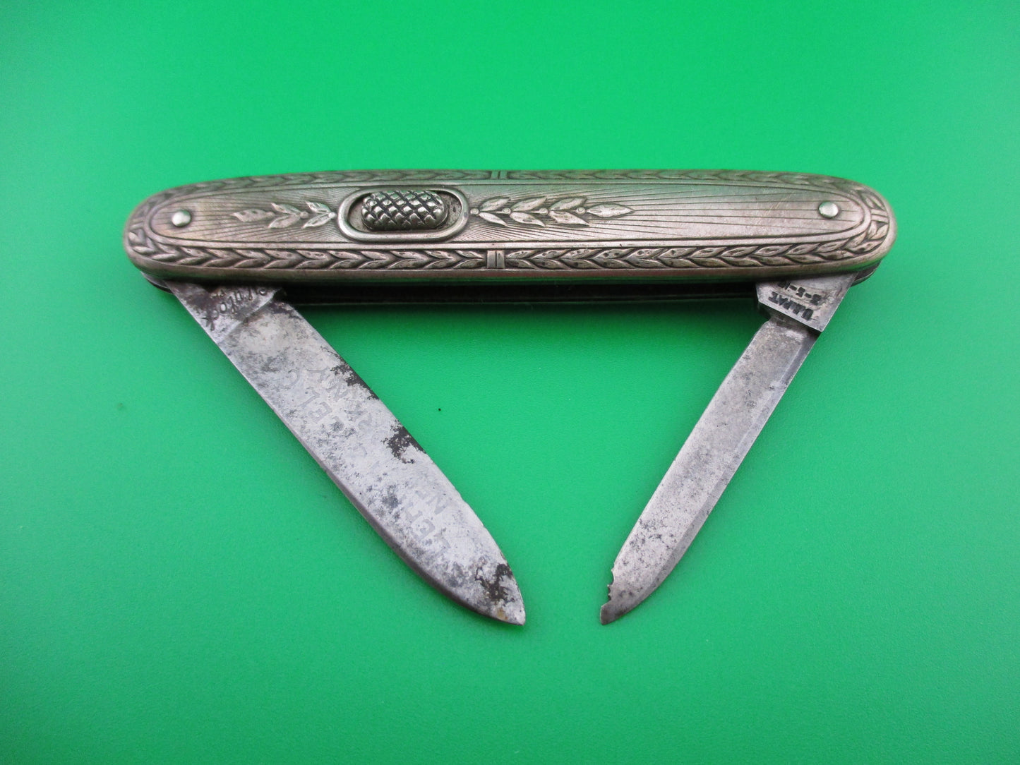 z Flylock Double Rare pattern Nickel Silver Etched Lehigh Steel Co
