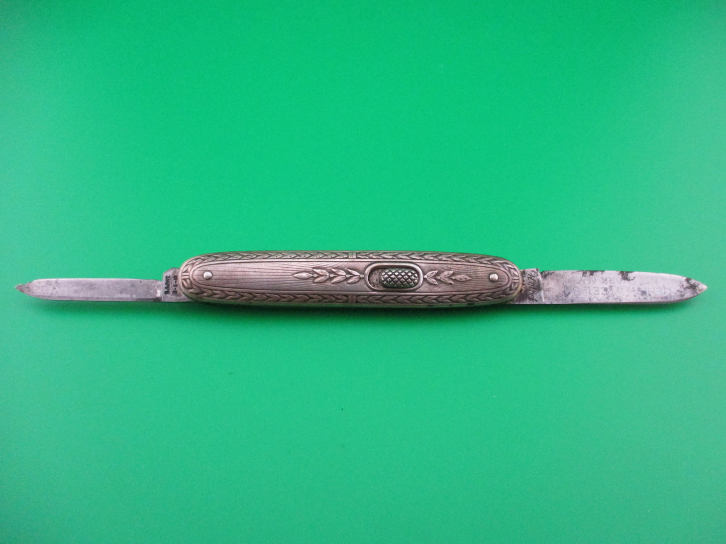 z Flylock Double Rare pattern Nickel Silver Etched Lehigh Steel Co