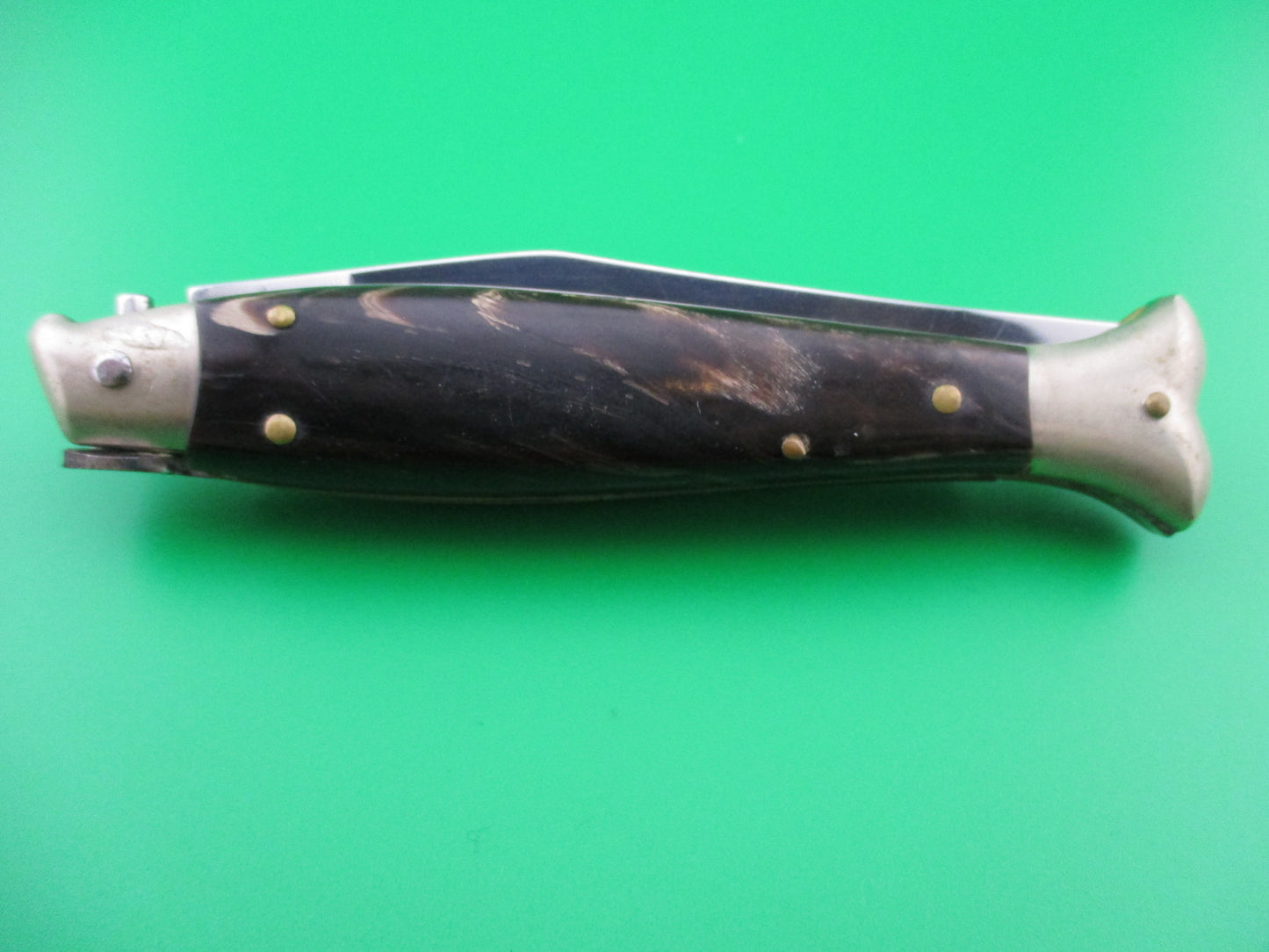 z Sterile 20cm Italian Fishtail Vintage Picklock Horn automatic knife