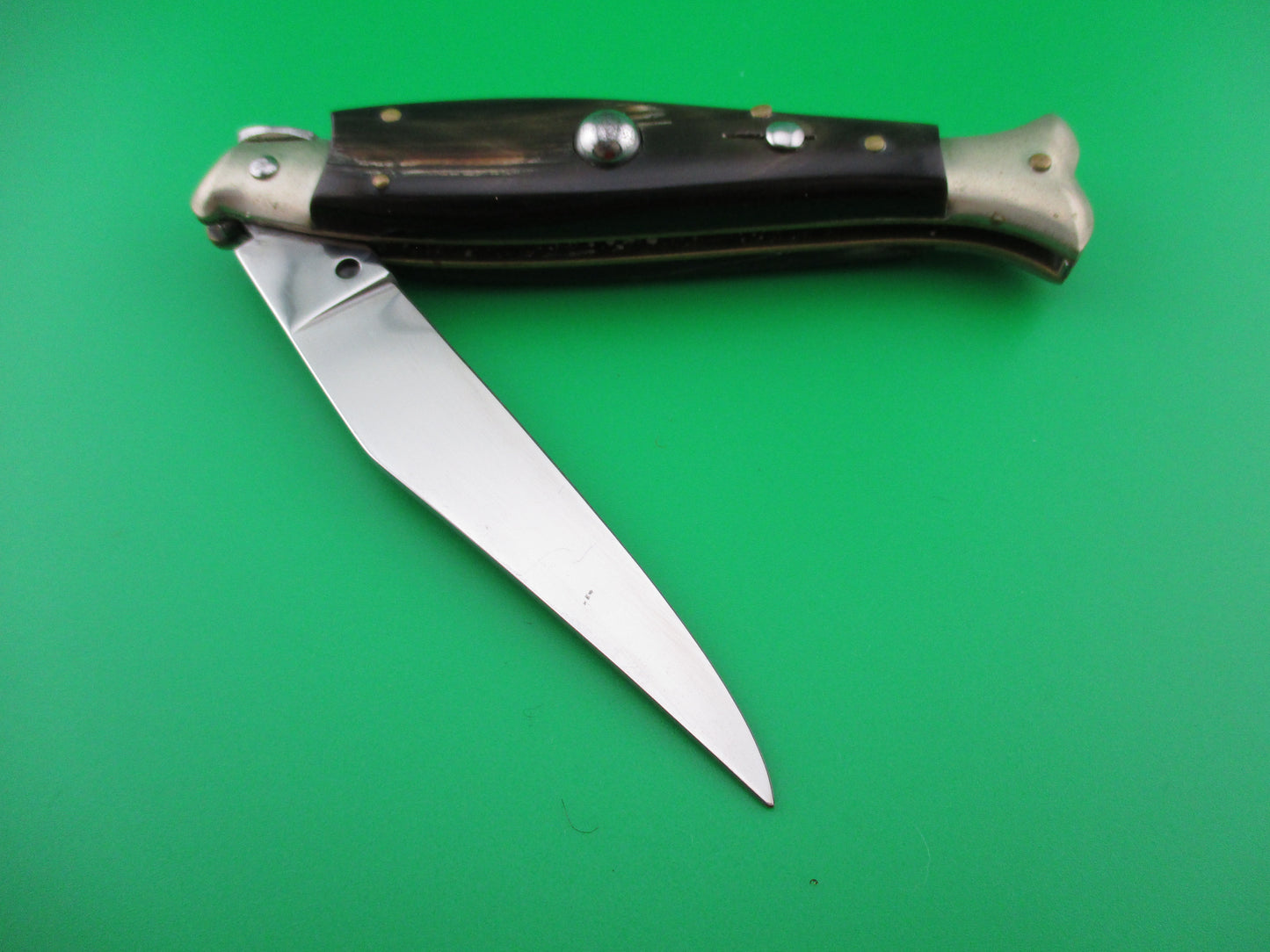z Sterile 20cm Italian Fishtail Vintage Picklock Horn automatic knife