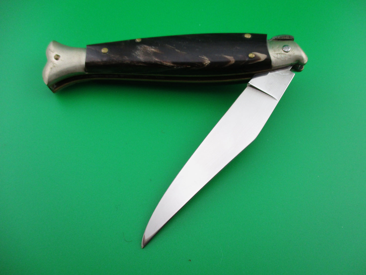 z Sterile 20cm Italian Fishtail Vintage Picklock Horn automatic knife