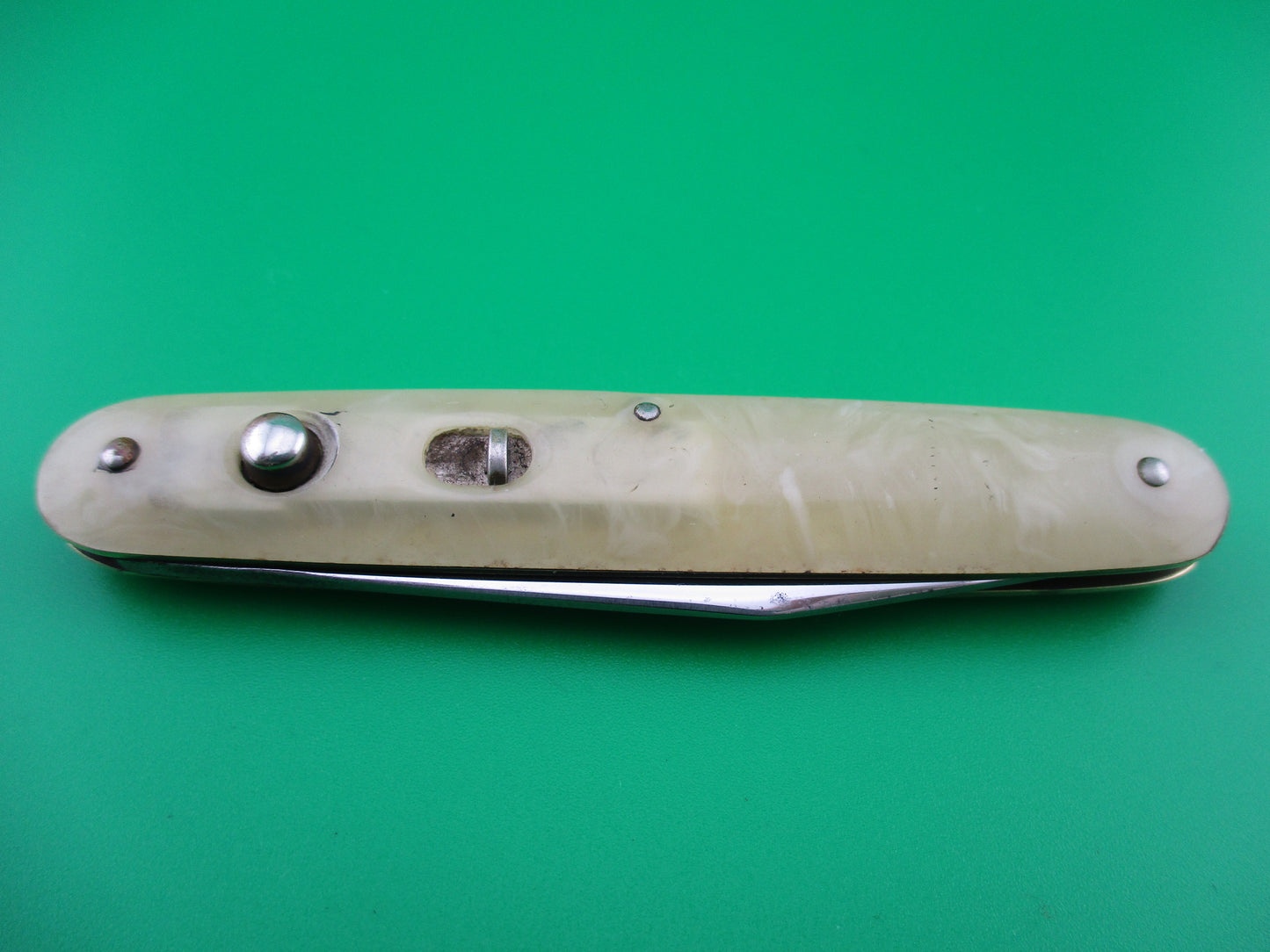 z PRESTO Cigar Jack Onyx celluloid single blade automatic knife