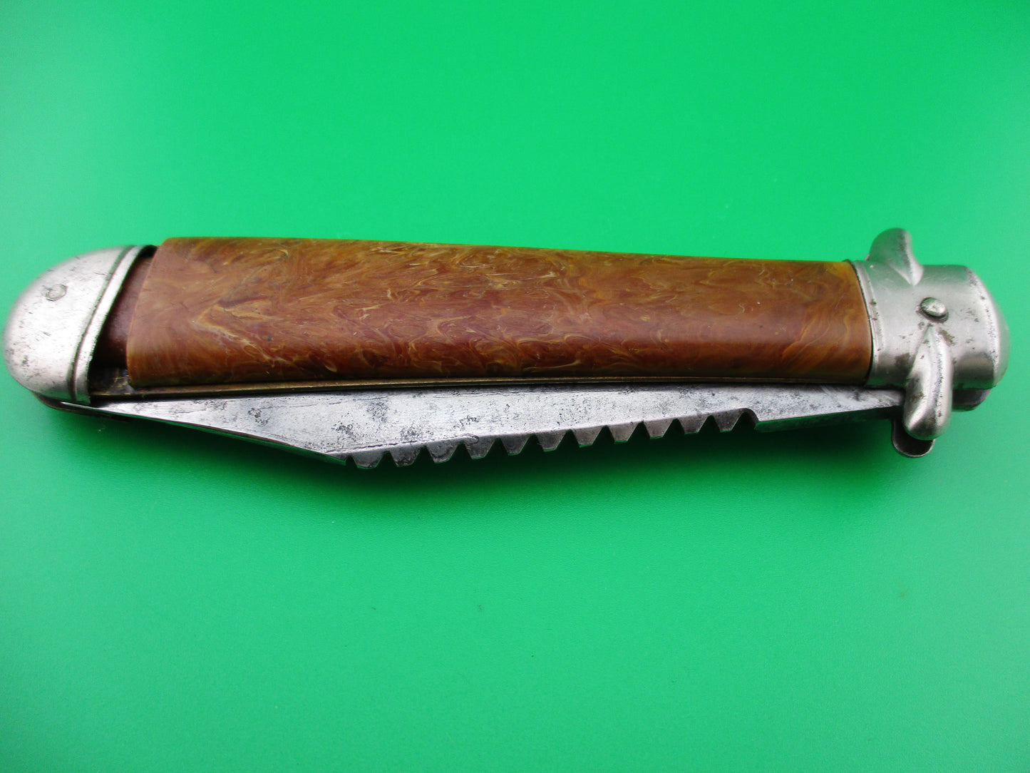 COLONIAL SHUR SNAP JUMBO JACK Rootbeer swirl switchblade knife