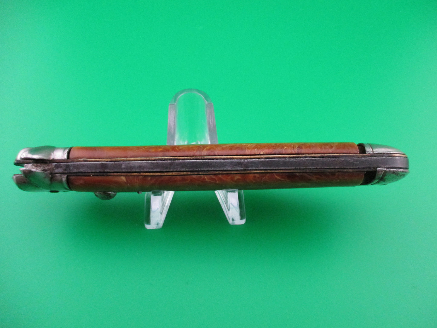 COLONIAL SHUR SNAP JUMBO JACK Rootbeer swirl switchblade knife