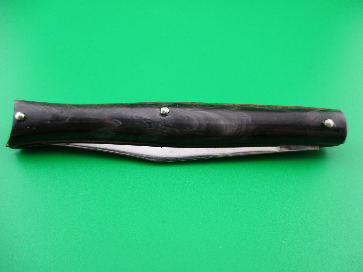 z Edgemaster Fishtail Dark Swirl 1950s switchblade knife