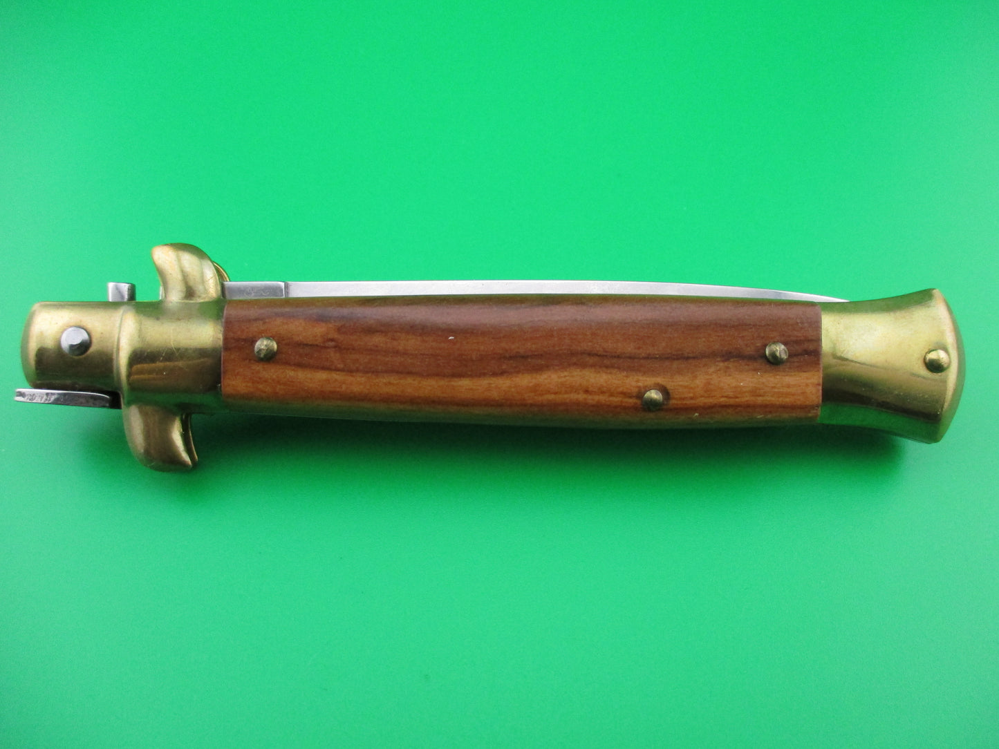 Z AB STILETTO ITALY 23cm Dagger grind Wood scales vintage switchblade knife