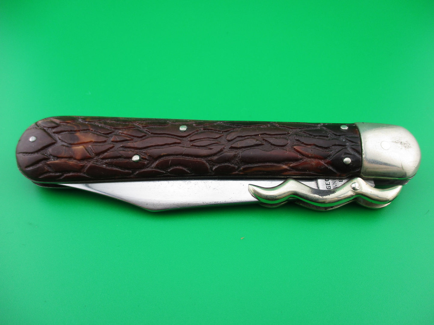 PRESTO Lazy W Folding Guard Hunter Wormgroove switchblade knife