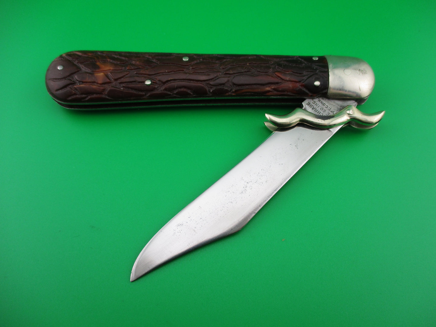 PRESTO Lazy W Folding Guard Hunter Wormgroove switchblade knife
