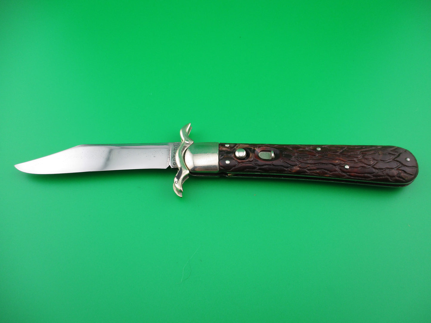 PRESTO Lazy W Folding Guard Hunter Wormgroove switchblade knife