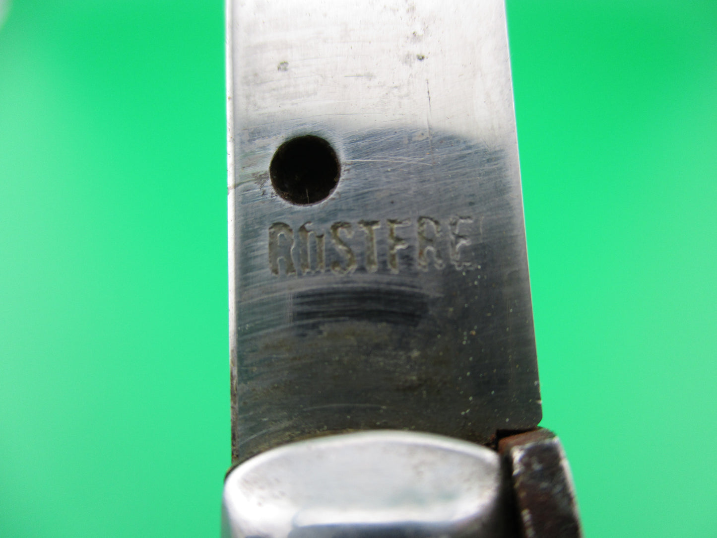 z ROSTFREI 28cm Italian Stiletto Light Green horn switchblade knife