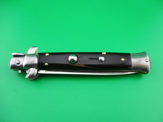 z INOX 22cm Italian Stiletto Horn swivel bolster automatic knife