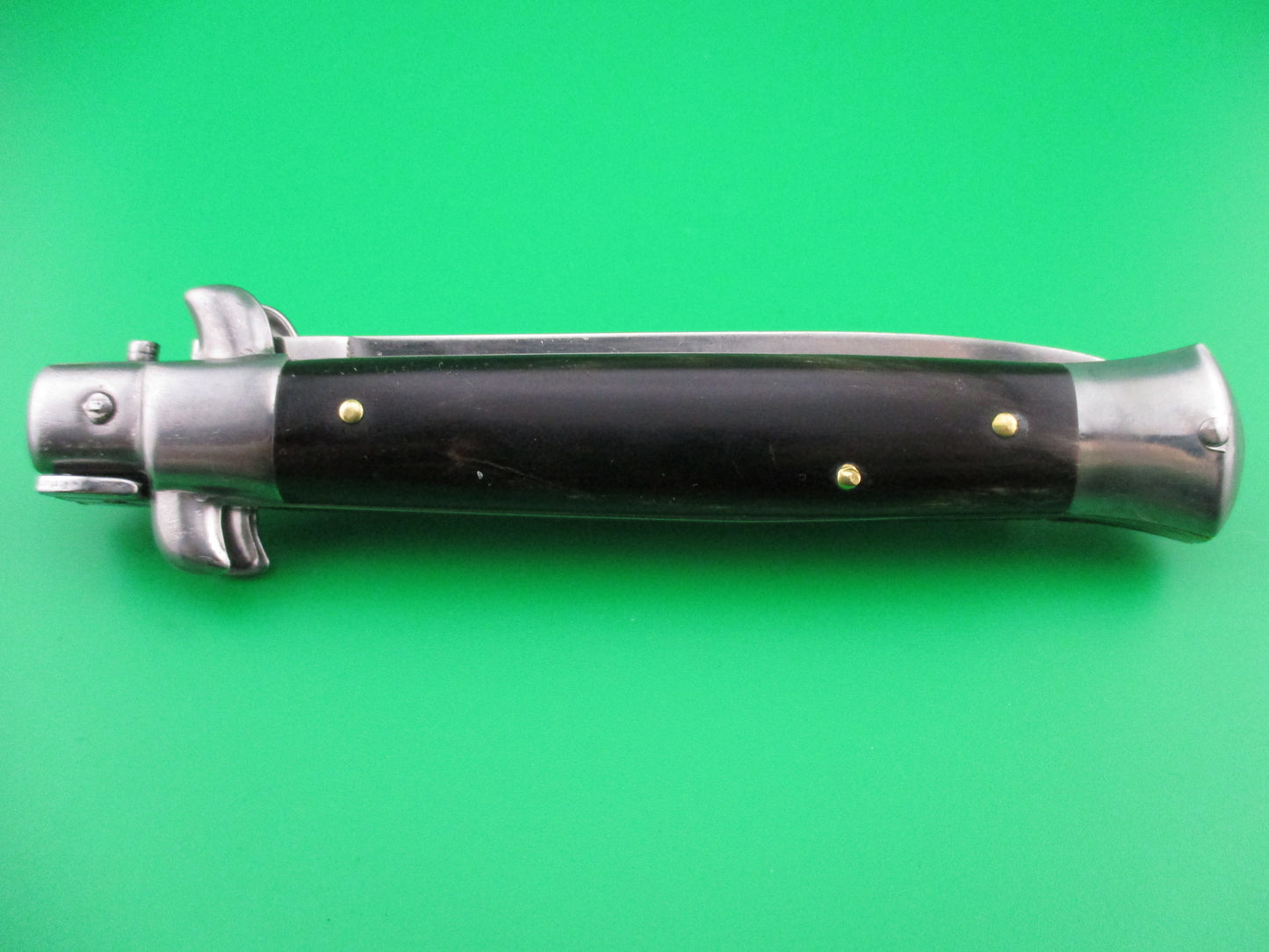 z INOX 22cm Italian Stiletto Horn swivel bolster automatic knife