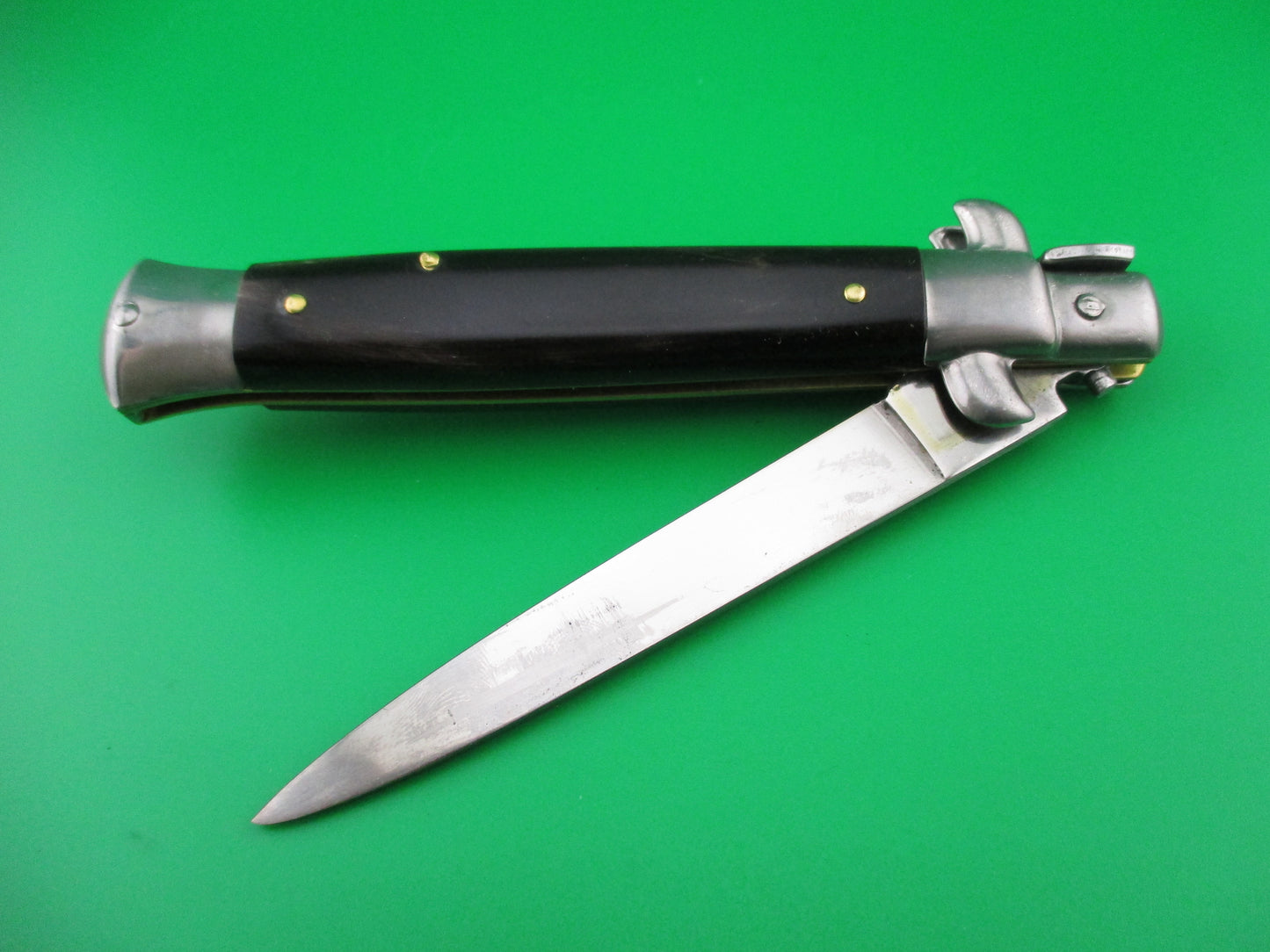 z INOX 22cm Italian Stiletto Horn swivel bolster automatic knife