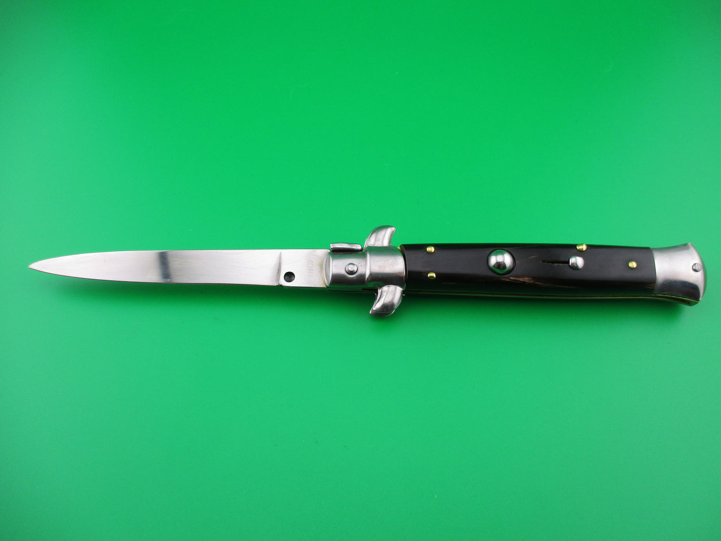 z INOX 22cm Italian Stiletto Horn swivel bolster automatic knife