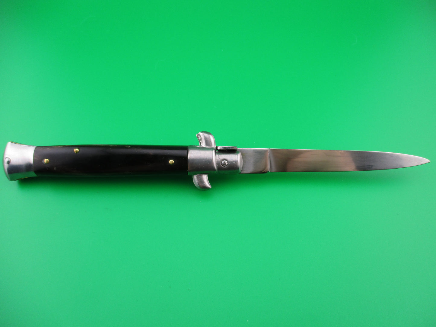 z INOX 22cm Italian Stiletto Horn swivel bolster automatic knife